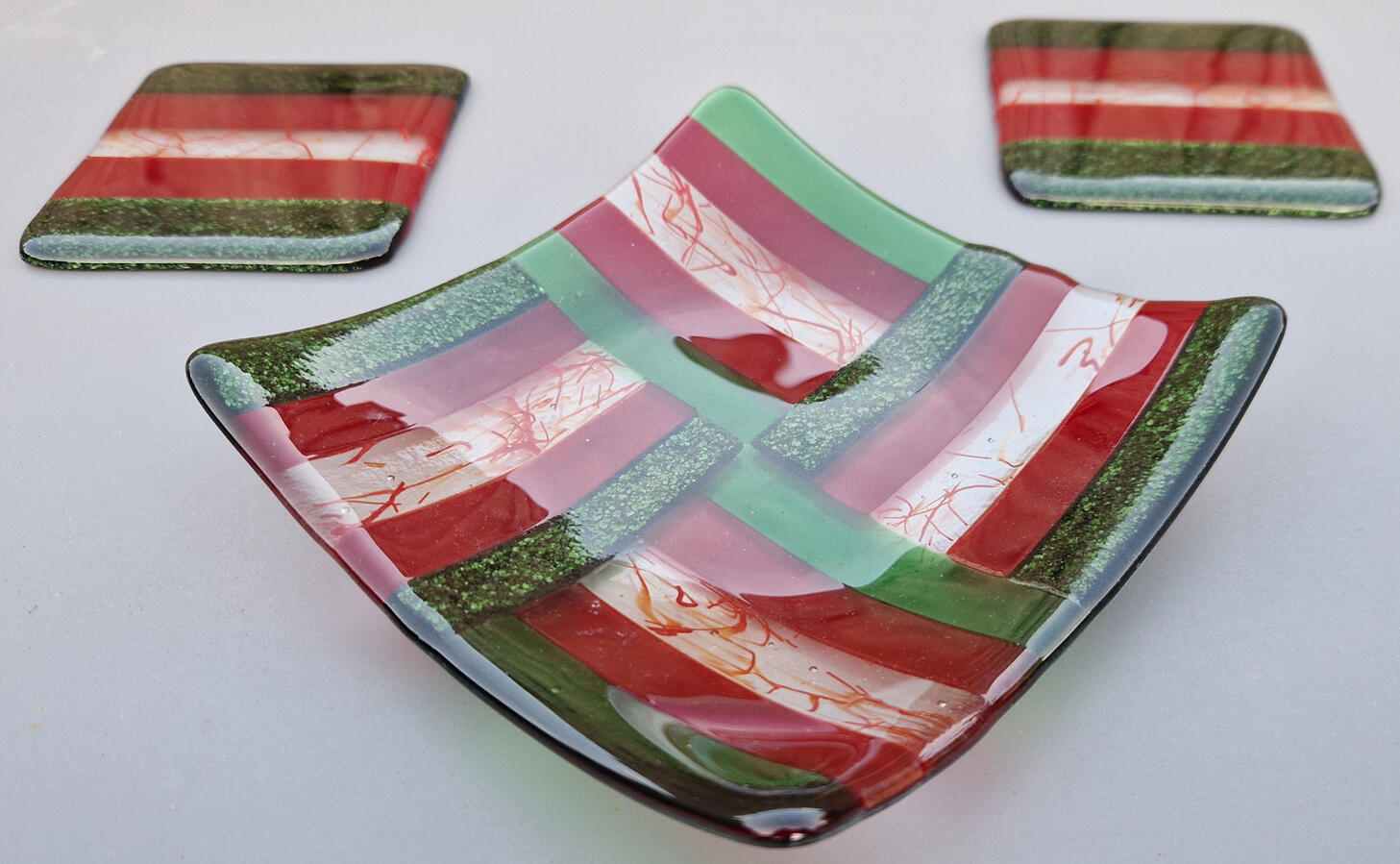 Three Piece Dish Set - Piet Mondrian Style (Modern)